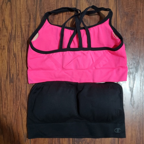 Champion 2 PK Pink/Black Seamless Bra - Picture 3 of 5